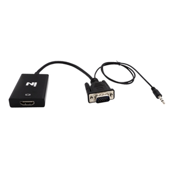 인네트워크 VGA to HDMI 컨버터, 오디오 지원 [IN-VGAHC] [블랙]