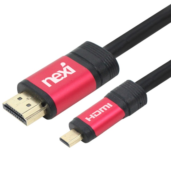 HDMI 2.0 to Micro HDMI 2.0 변환케이블, 레드메탈, NX-HD20020-MICRO / NX497 [2m]