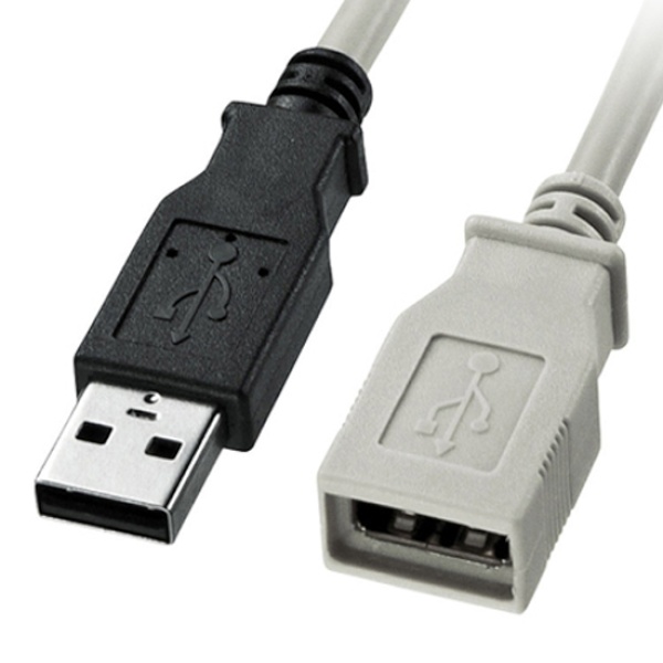 SANWA USB2.0 연장케이블 [AM-AF] 2M [그레이/KU-EN2K]