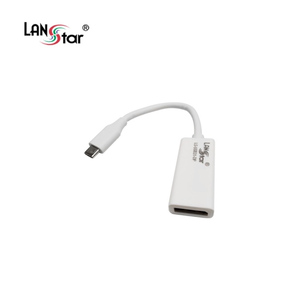 랜스타 USB Type-C to DisplayPort 컨버터, 오디오 미지원 [LS-USB31-DP] [화이트]