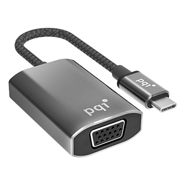 PQI USB Type-C to VGA 컨버터, 오디오 미지원 [VGA mini Adapter]