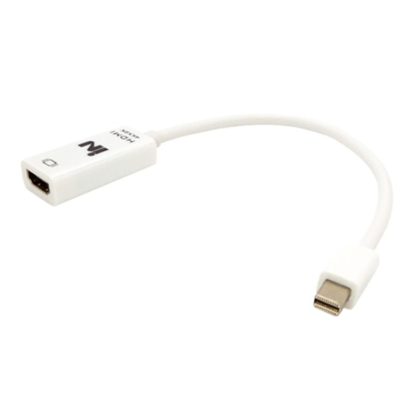 인네트워크 Mini DisplayPort to HDMI 컨버터, 오디오 지원 [IN-60MDPH19] [화이트]