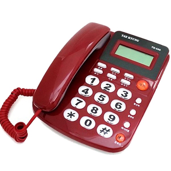 발신자 정보표시 유선전화기 TK-500 색상 레드