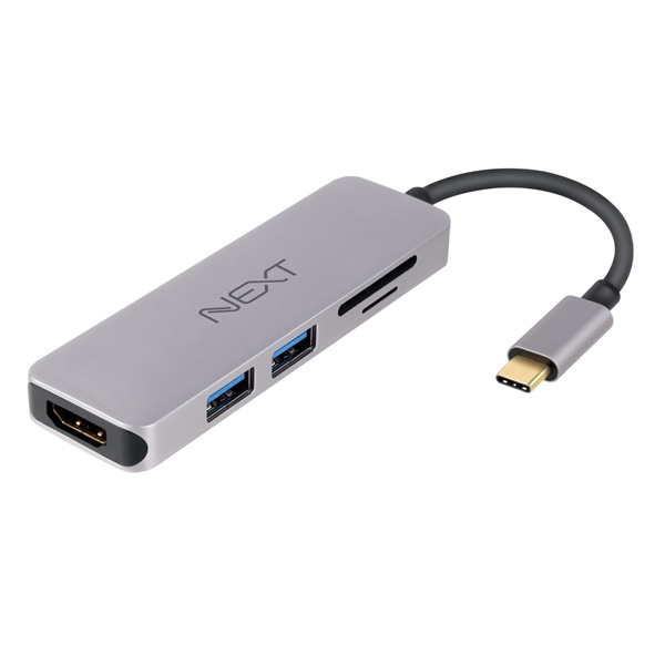 [이지넷유비쿼터스] 이지넷 USB Type-C to HDMI 멀티 컨버터, 오디오 미지원 [NEXT-317TCH] [실버]