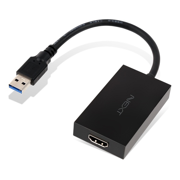 [이지넷유비쿼터스] 이지넷 USB to HDMI 컨버터, 오디오 지원 [NEXT-313DPHU3] [블랙]