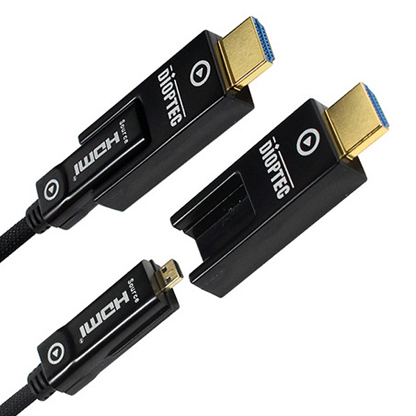 HDMI 2.0 to HDMI 2.0 케이블, 배관용 양쪽 분리형 멀티소켓, MAX DHFOC600 [60m]