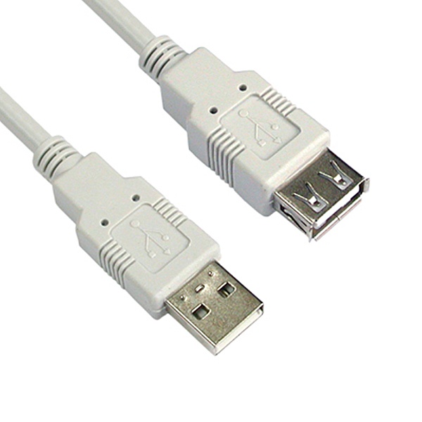 [AM-AF] USB-A 2.0 to USB-A 2.0 M/F 연장케이블, NMC-UF220 [화이트/2m]