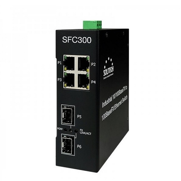 솔텍 SFC300-SFP [산업용 스위칭허브/4포트/100Mbps+2SFP]
