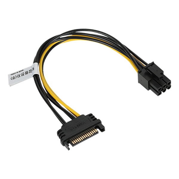 NETmate SATA to PCI-E 6핀 전원 케이블 [NMP-SV6P]