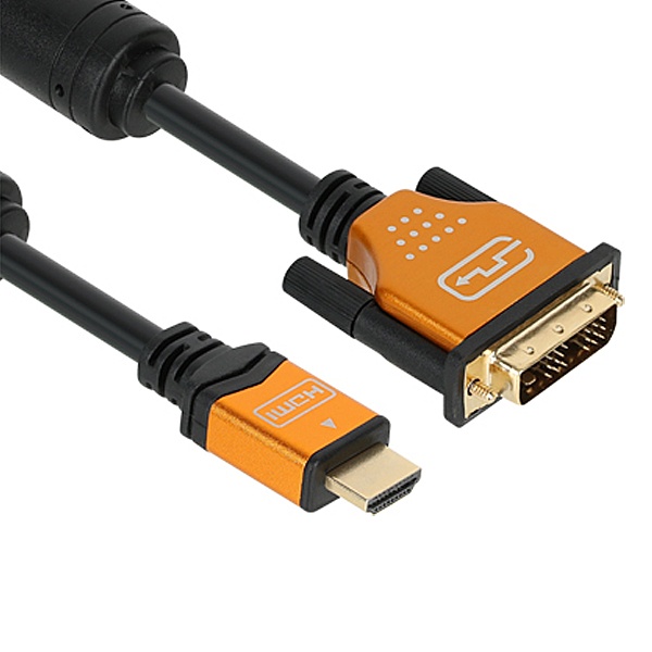 HDMI to DVI-D 싱글 변환케이블, 골드메탈, NM-HD05GZ [5m]