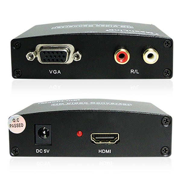 RGB(VGA) to HDMI 컨버터, 오디오 지원, ML-VHC-P [블랙]