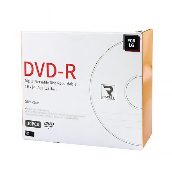 DVD-R, 16배속, 4.7GB [경질슬림/1P-10매]