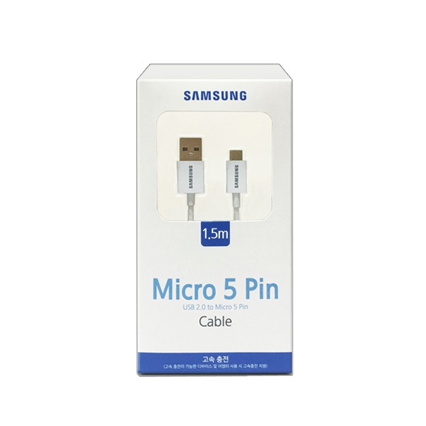 USB-A 2.0 to Micro 5핀 고속 충전케이블 [화이트/1.5m]
