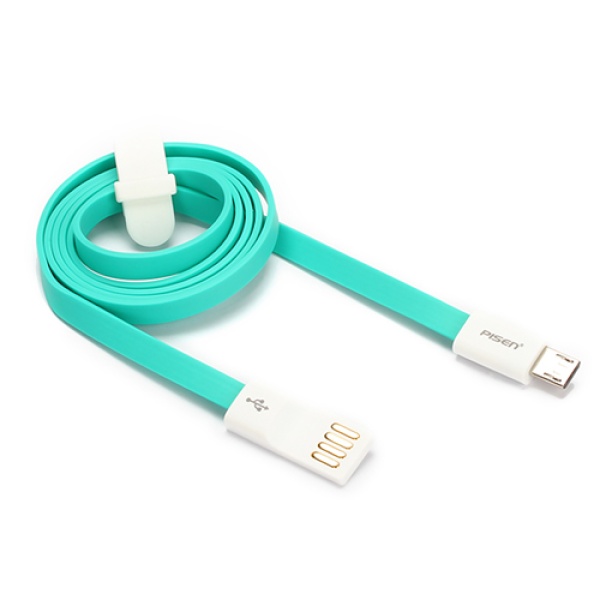 피센 마이크로 5핀 To USB 컬러 플랫 케이블 0.8M [MU01-800M] [색상선택]