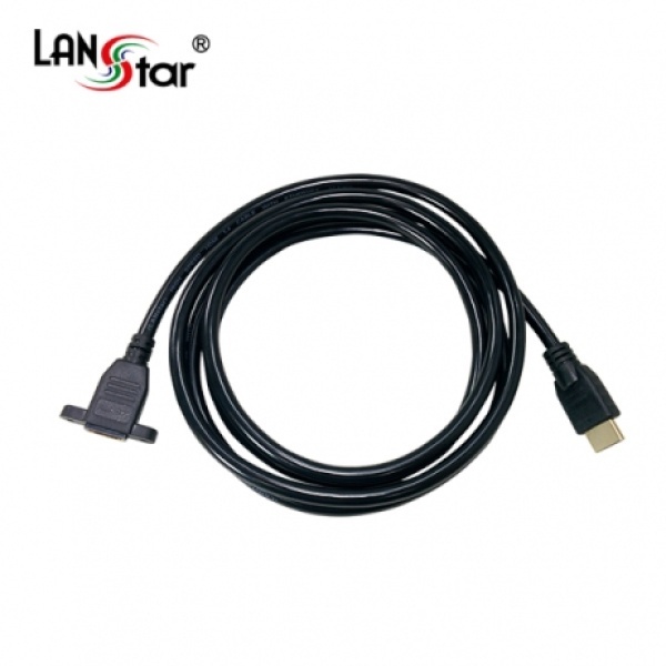 HDMI to HDMI 1.4 M/F 연장케이블, 판넬형 락킹, LS-HDMI-SMF-2M [2m]