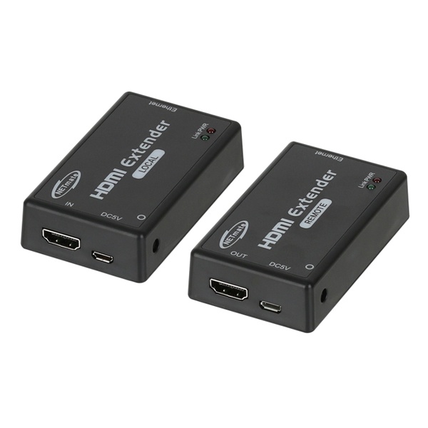 NETmate 국산 HDMI 리피터 송수신기 세트, NM-QMS3107 [최대150M/RJ-45]