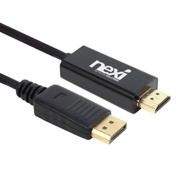 DisplayPort 1.2 to HDMI 1.4 변환케이블, 락킹 커넥터, NX-DPHD12-010M / NX601 [1m]