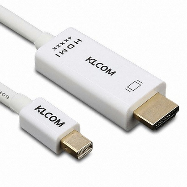 Mini DisplayPort 1.2 to HDMI 1.4 변환케이블, 락킹 커넥터, KL111-KL115 [화이트/1.8m]