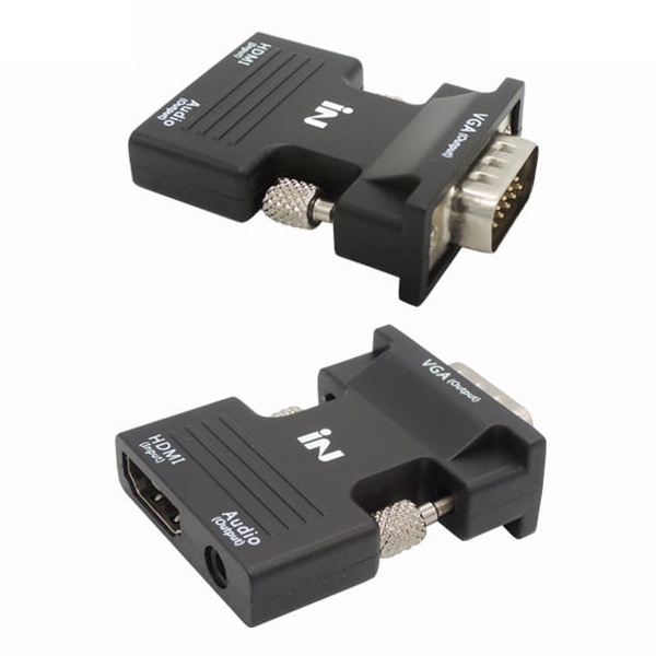 HDMI to RGB(VGA) 컨버터, 오디오 지원, MJ-HVC02W [블랙]