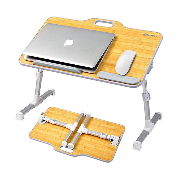 노트북받침대, 카발란 접이식 다용도 노트북 테이블 KAV-DK01 [Bamboo Wood Grain]