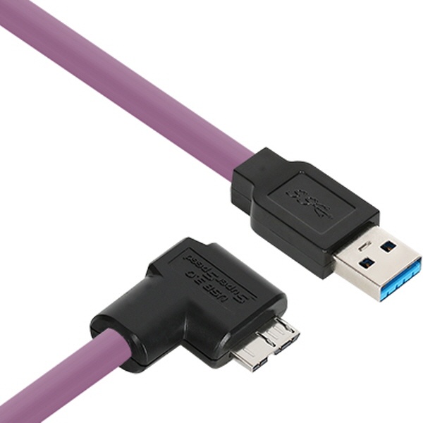 NETmate High-Flex USB3.1 꺽임 케이블 [AM-MicroB] 2M [오른쪽] [CBL-HFPD3igMB-2mRA]