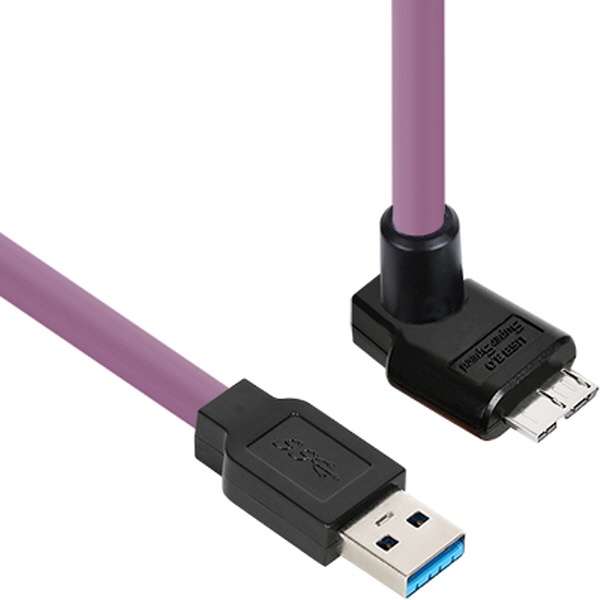 NETmate High-Flex USB3.1 꺽임 케이블 [AM-MicroB] 2M [위쪽] [CBL-HFPD3igMB-2mUA]