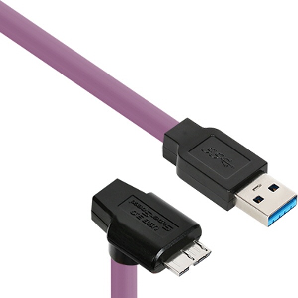NETmate High-Flex USB3.1 꺽임 케이블 [AM-MicroB] 2M [아래쪽] [CBL-HFPD3igMB-2mDA]