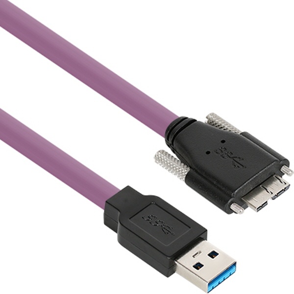 NETmate High-Flex USB3.1 케이블 [AM-MicroB(Lock)] 2M [CBL-HFPD3igMBS-2M]