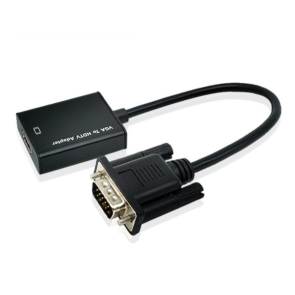 애니포트 VGA to HDMI 컨버터, 오디오 지원 [AP-VGAHDMI002] [블랙]