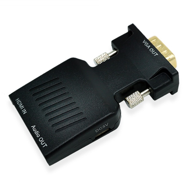 애니포트 HDMI to VGA 컨버터, 오디오 지원 [AP-HDMIVGA] [블랙]