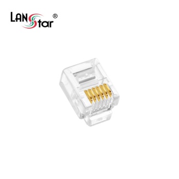 [LANStar] 모듈러콘넥터, RJ-12, 전화모뎀 6P6C [LSN-CON66] [투명/100개]