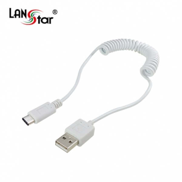 랜스타 USB C타입 스프링 케이블 1.2M [LS-U31-CM2AM-1.2MC]