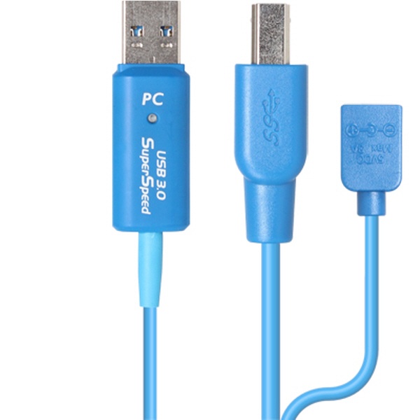 USB-A3.0 to USB-B 3.0 리피터 케이블, CBL-U3AOC02-20M [20m] *아답터 포함*