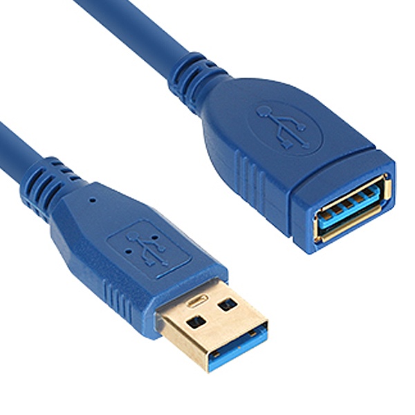 [AM-AF] USB-A 3.0 to USB-A 3.0 M/F 연장케이블, NETmate, NM-UF305BLZ [블루/0.5m]