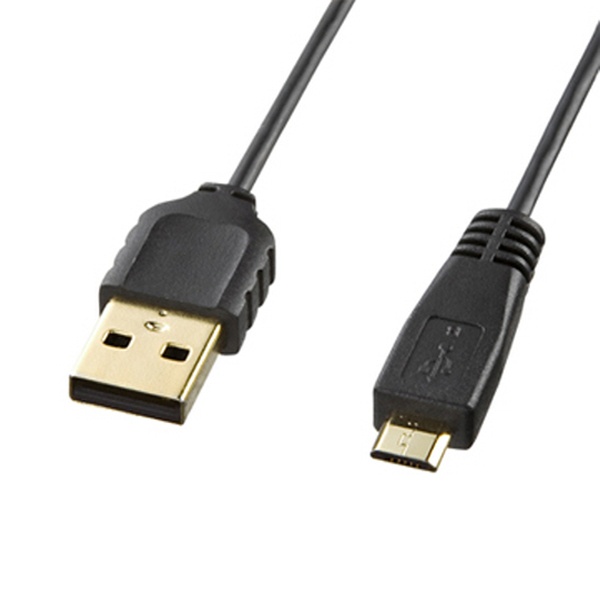 SANWA USB2.0 케이블 [AM-Micro 5P] 1M [블랙/KU-SLAMCB10]