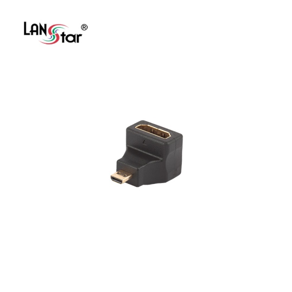 HDMI(F) to 마이크로 HDMI(M) 꺾임 변환젠더 [LS-HDMIG-AFDML] [블랙]