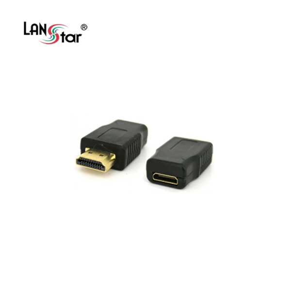 미니 HDMI(F) to HDMI(M) 변환젠더 [LS-HDMIG-AMCF] [블랙]