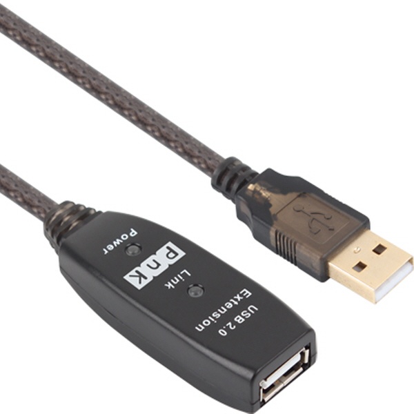 PnK USB2.0 연장 무전원 리피터 케이블 [AM-AF] 15M [P200A]