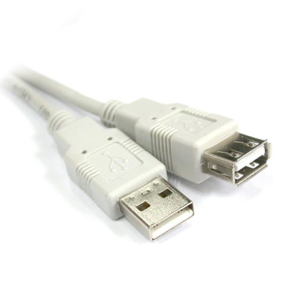 [AM-AF] USB-A 2.0 to USB-A 2.0 M/F 연장케이블, NMC-UF205 [화이트/0.5m]
