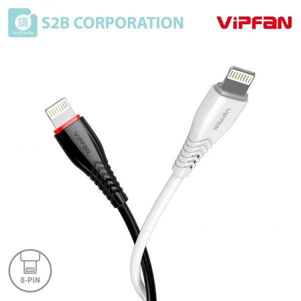 VIPFAN 8핀 고속충전 데이터 케이블 X1 (1.2M) [색상선택]