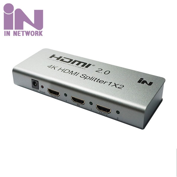 인네트워크 IN-20HD102 [모니터 분배기/1:2/HDMI 2.0 /4K60Hz/HDR/EDID/오디오 지원]