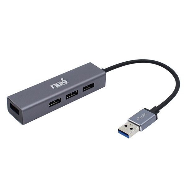 넥시 NX-U30H4P (USB허브/4포트)  [메탈] [NX696] ▶ [무전원/USB3.0] ◀
