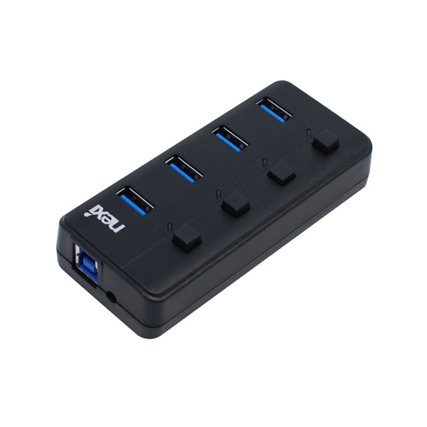 넥시 NX-U3004R (USB허브/4포트) [블랙] [NX778] ▶ [무전원/USB3.0] ◀