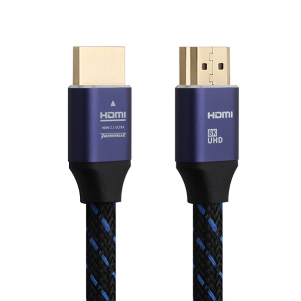 HDMI 2.1 케이블, Ultra High Speed Blue 블루메탈 [1m]