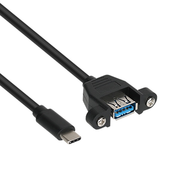 [CM-AF] Type-C 3.0 Gen 1 to USB-A 3.0 M/F 변환케이블, 판넬형 NMB-CUF310 [1m]