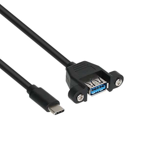 [CM-AF] Type-C 3.0 Gen 1 to USB-A 3.0 M/F 변환케이블, 판넬형 NMB-CUF302 [0.2m]