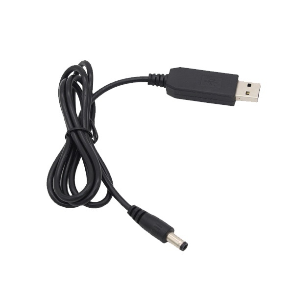 USB-A 2.0 to DC 전원 파워 변환케이블, 12V, 외경5.5 / 내경2.1, MT072 [블랙/1m]