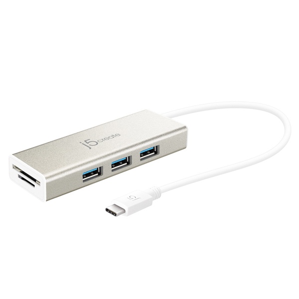 J5CREATE USB3.1 Type-C to 3Port HUB with SD/Micro SD Card 컨버터 [NEXT-JCH347]