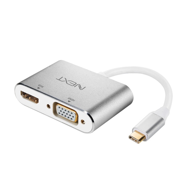 이지넷 USB C타입 to HDMI or VGA 듀얼 컨버터 [NEXT-2252TCHV]