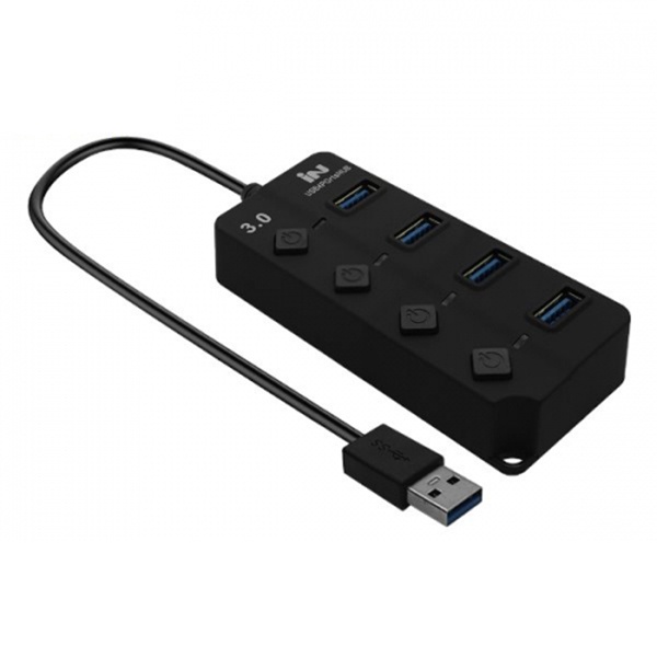 인네트워크 IN-3U4BK (USB허브/4포트) [블랙] ▶ [무전원/USB3.0] ◀
